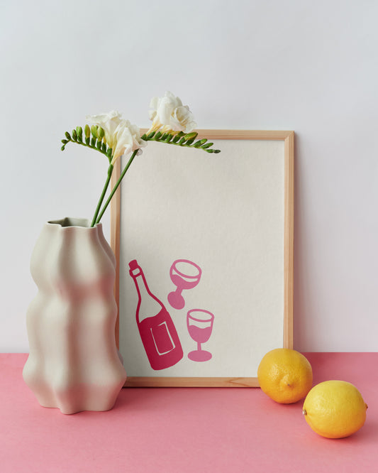 Wine Time A4 Poster (Unframed)
