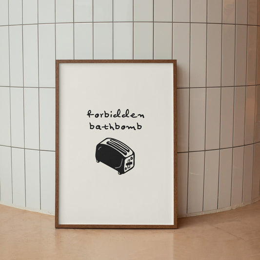 Forbidden Bathbomb'  Unframed A3 Poster
