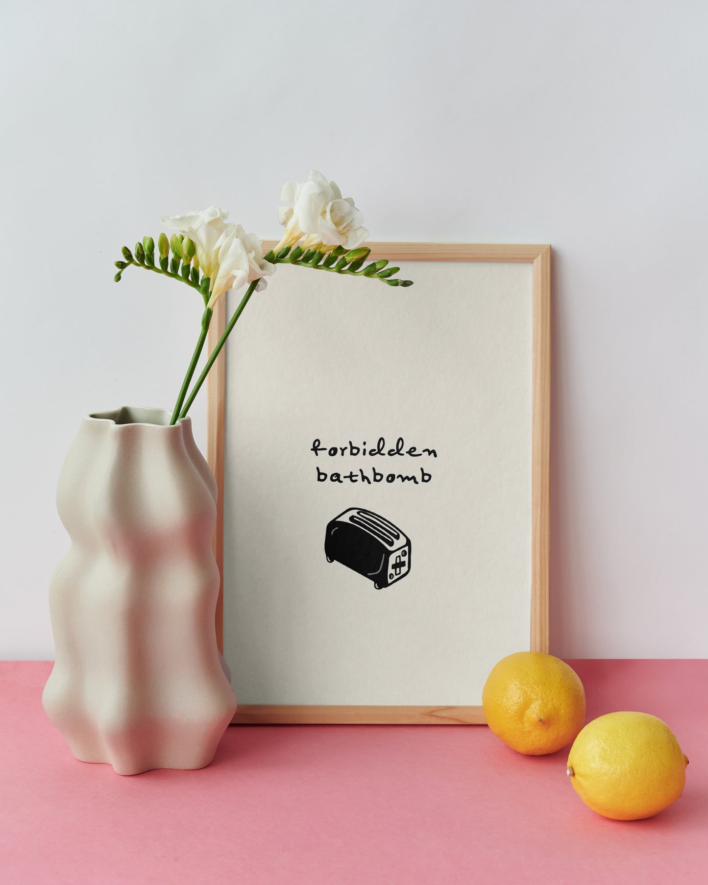 Forbidden Bathbomb - Black A4 Poster (Unframed)